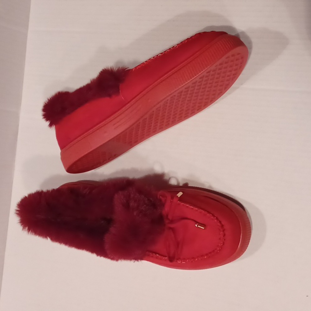 4/$60 Red Suede-Like Moccasins - Size EUR 41 (US 10.5 Women)